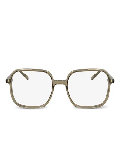 Karl Lagerfeld Light Brown Acetate Glasses In Gray
