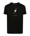 Karl Lagerfeld Lightning Printed T-shirt In Black