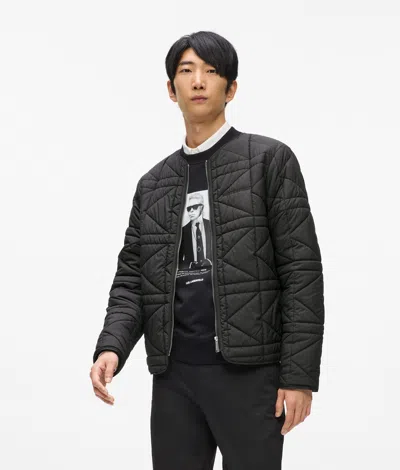 Karl Lagerfeld Lightweight Packable Jacket In Black