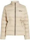 Karl Lagerfeld Lightweight Puffer Jacket In Neutrals