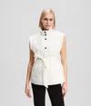 Karl Lagerfeld Lightweight Quilted Gilet In White