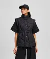 Karl Lagerfeld Lightweight Quilted Gilet In Black
