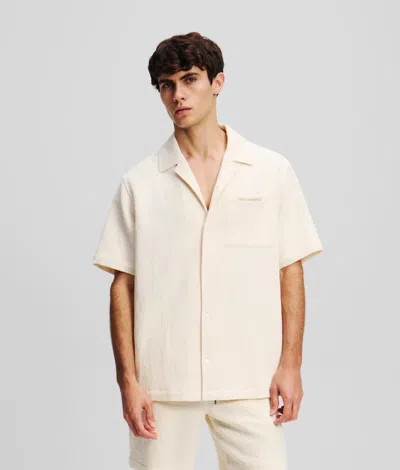 Karl Lagerfeld Lightweight Short-sleeved Shirt In White