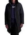 Karl Lagerfeld Men's Wool-blend Parka W/ Handwarmer Pockets In Black