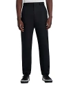 Karl Lagerfeld Linen Blend Chino Pants In Black