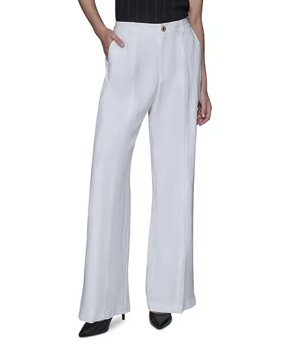 Karl Lagerfeld Linen Blend Pants In White