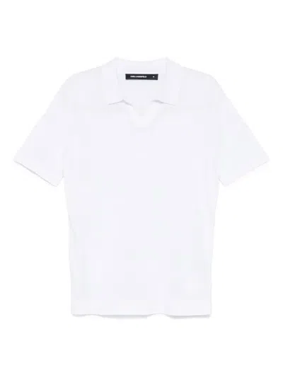 Karl Lagerfeld Linen T-shirt In White