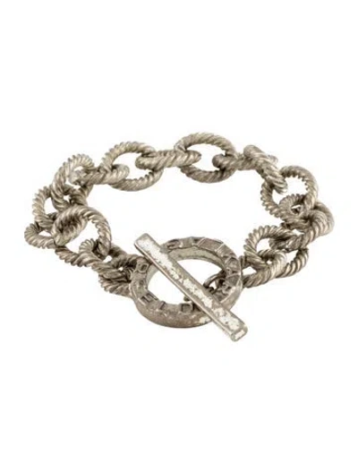 Pre-owned Karl Lagerfeld Link Bracelet, 5.75" In Multi
