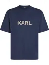 Karl Lagerfeld Logo T-shirt In Blue