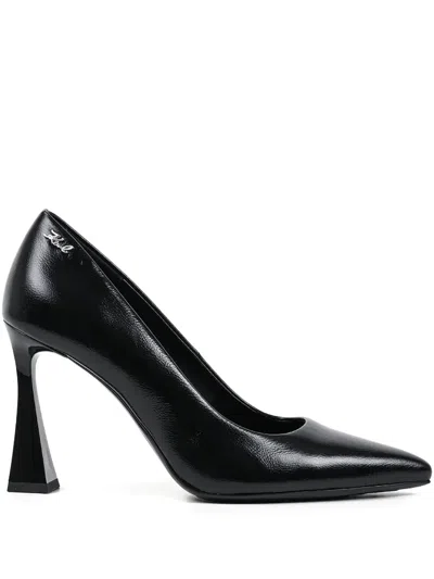 Karl Lagerfeld Logo-appliqué Pumps In Black