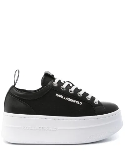 Karl Lagerfeld Logo-appliqué Sneakers In Black