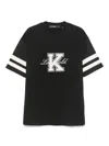 Karl Lagerfeld Logo-appliqué T-shirt In Black