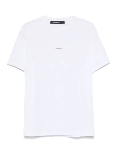 Karl Lagerfeld Logo-appliqué T-shirt In White