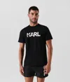 Karl Lagerfeld Logo Beach T-shirt In Black