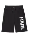 Karl Lagerfeld Logo Bermuda Shorts In Black