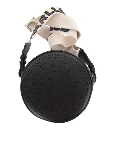 Karl Lagerfeld Round Camera Bag In Black