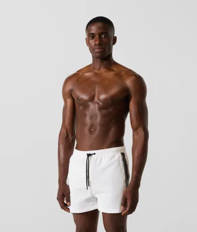 Karl Lagerfeld Logo Boardshorts In White