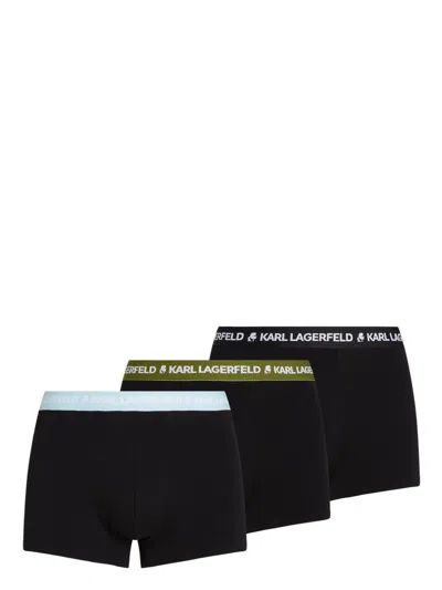 Karl Lagerfeld Logo Boxers (pack Of Three) In Black