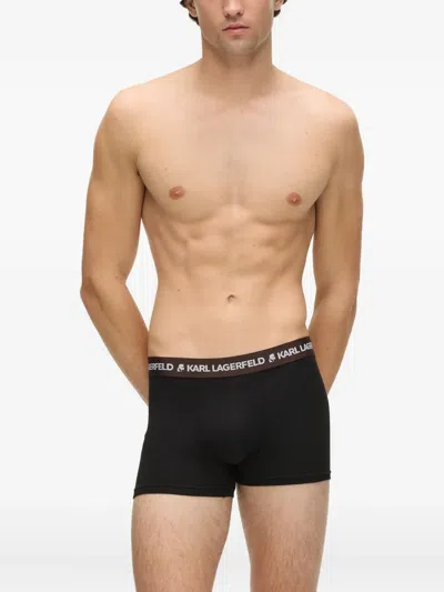 Karl Lagerfeld Logo Boxers (set Of Five) In Black
