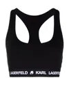 Karl Lagerfeld Logo Bra With Bottom In Black