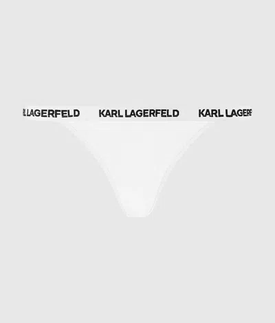 Karl Lagerfeld Logo Brazilian Briefs – 3-pack In White