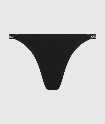 Karl Lagerfeld Logo Brazilian Briefs In Black
