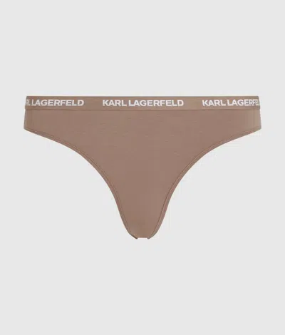 Karl Lagerfeld Logo Brief – 3 Pack In Brown