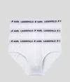 Karl Lagerfeld Logo Briefs 3-pack In White