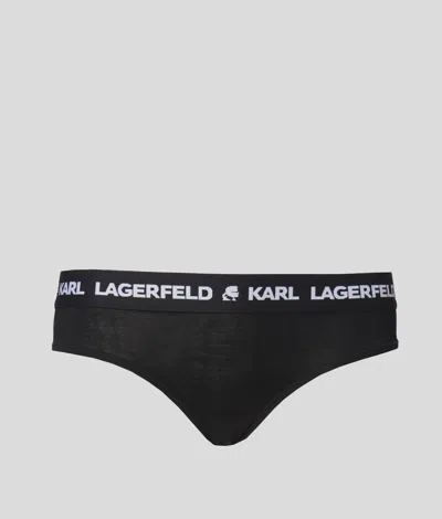 Karl Lagerfeld Logo Briefs In Black