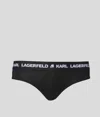 Karl Lagerfeld Logo Briefs In Black