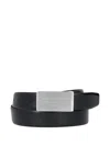 Karl Lagerfeld Logo-buckle Belt In Black