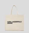 Karl Lagerfeld Logo Canvas Shopper In Brown