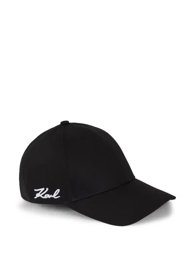 Karl Lagerfeld Logo Cap In Black