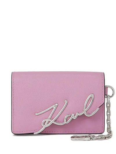 KARL LAGERFELD LOGO CHAIN WALLET