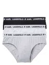 Karl Lagerfeld Logo Cotton Boxer Briefs In Black