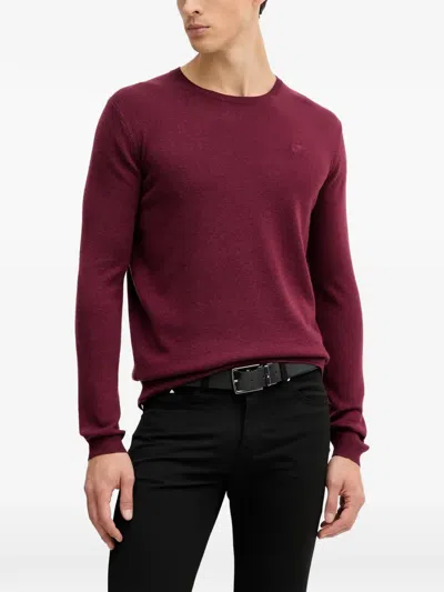 Karl Lagerfeld Logo Crew-neck Sweater In Red