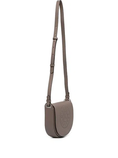 Karl Lagerfeld Halbrunde Tasche Mit Logo-schliff In Brown