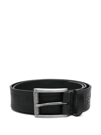 Karl Lagerfeld Logo-debossed Belt In Brown