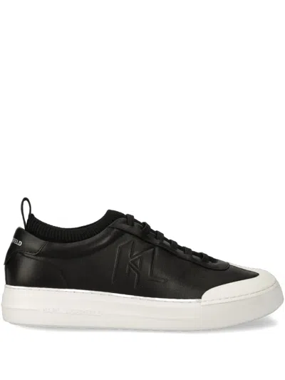 Karl Lagerfeld Logo-debossed Sneakers In Black