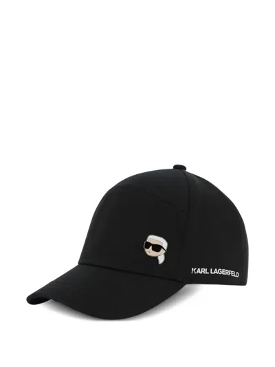 Karl Lagerfeld Kids' Logo Detail Cap In Black