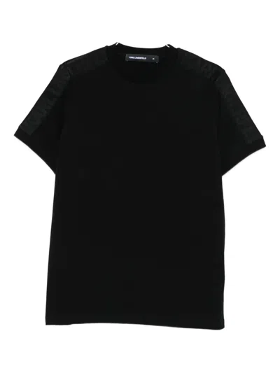 Karl Lagerfeld Logo-detail Cotton T-shirt In Black