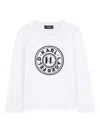 Karl Lagerfeld Logo-detail Long-sleeve Top In White