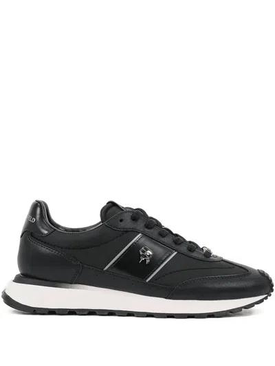 Karl Lagerfeld Logo-detail Panelled Sneakers In Black