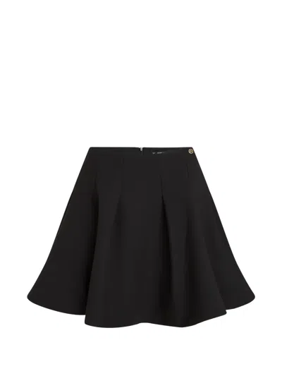 Karl Lagerfeld Logo-detail Pleated Mini Skirt In Black