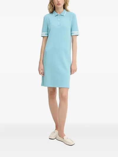 Karl Lagerfeld Logo-detail Polo Dress In Blue