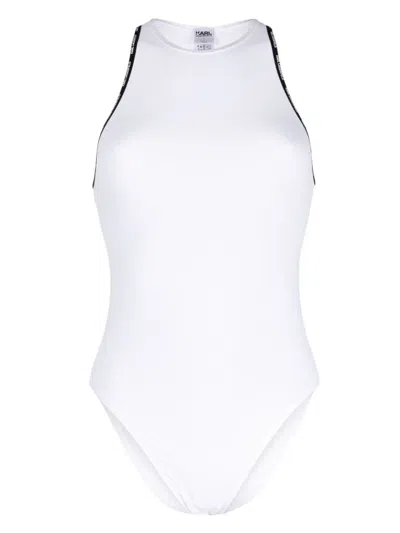Karl Lagerfeld Logo-detail Racerback Body In White