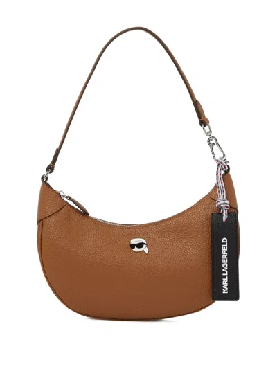 Karl Lagerfeld Logo-detail Shoulder Bag In Brown