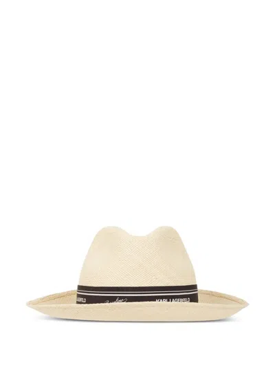 Karl Lagerfeld Sonnenhut Mit Logo In Nude