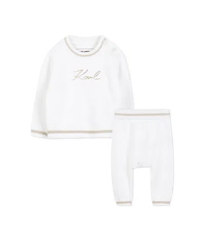 Karl Lagerfeld Logo-detail Two-piece Set In Gray