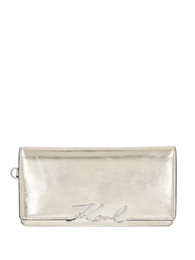 Karl Lagerfeld Logo-detail Wallet In White